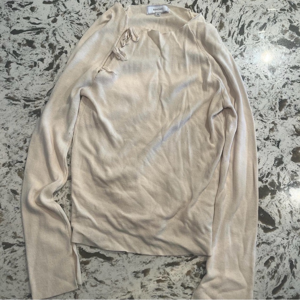 RIHOAS Beige Knit Top